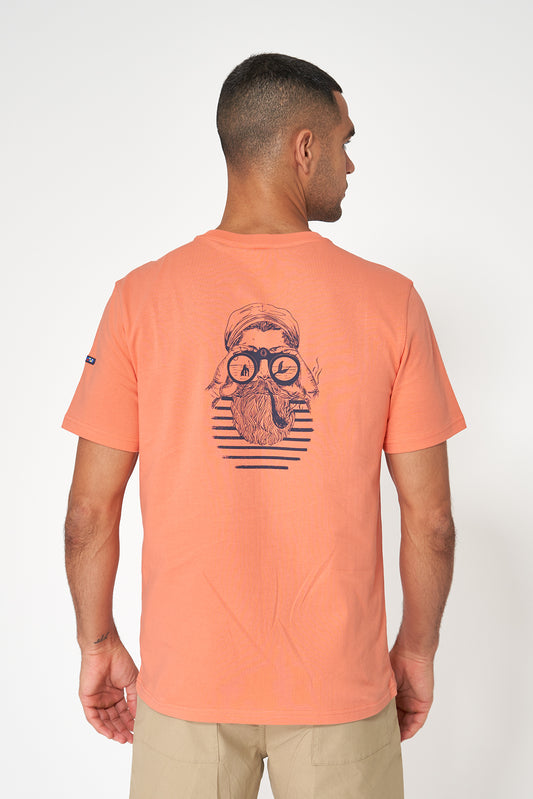 Camiseta de algodón con ilustración en la espalda