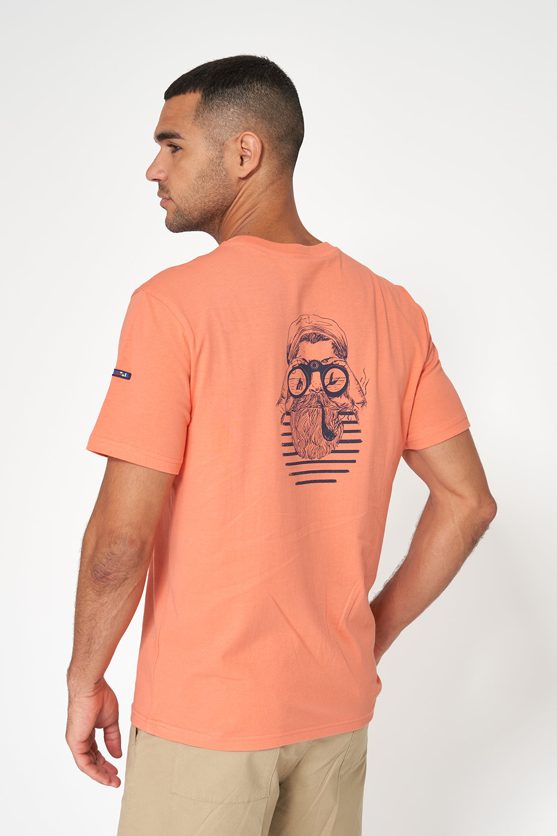Cotton T-shirt with illustration on the back
