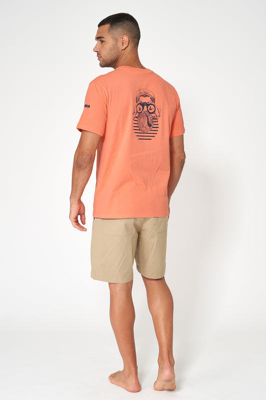 Camiseta de algodón con ilustración en la espalda