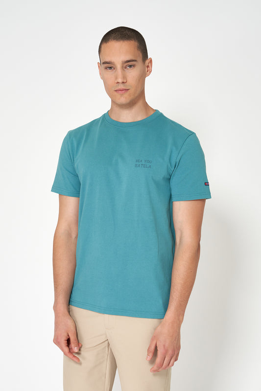 Camiseta de algodón con ilustración en la espalda