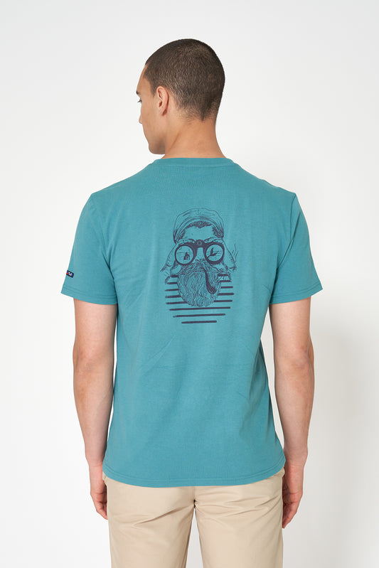 Camiseta de algodón con ilustración en la espalda