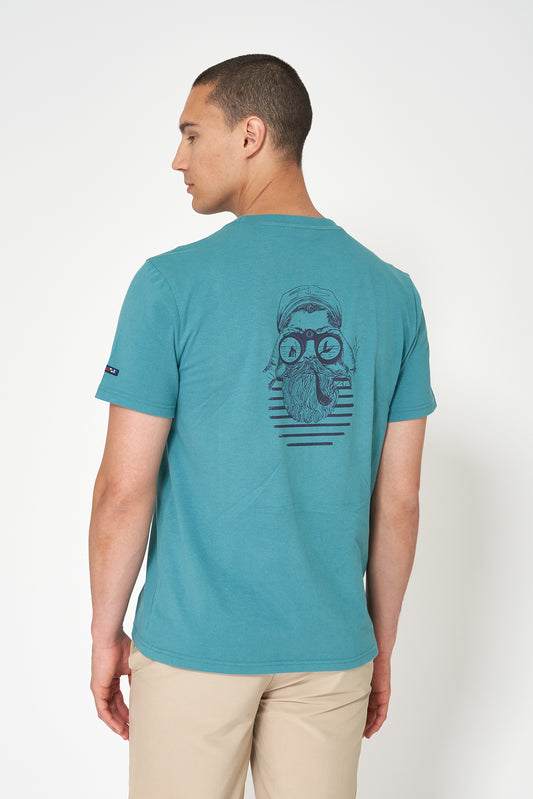 Camiseta de algodón con ilustración en la espalda