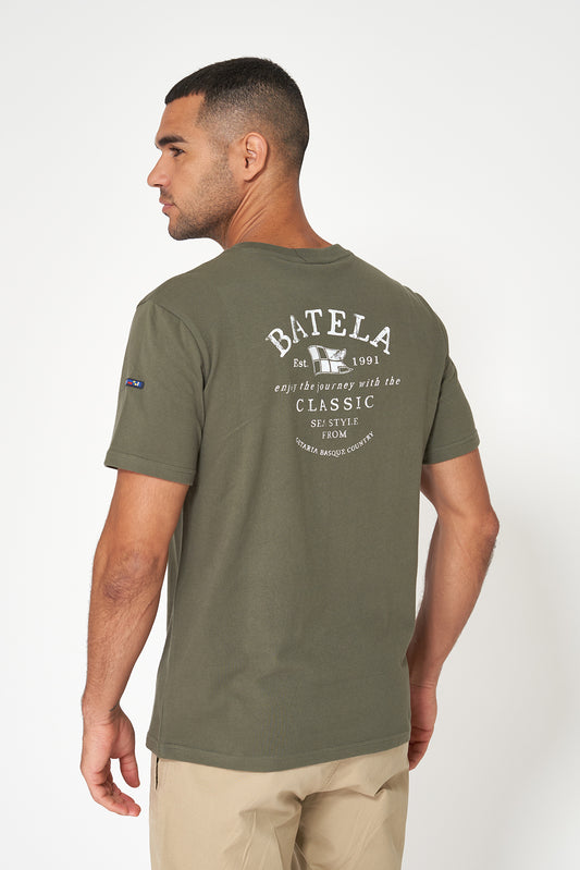 Camiseta de algodón con logo en la espalda