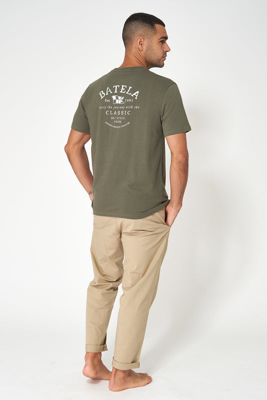 Camiseta de algodón con logo en la espalda