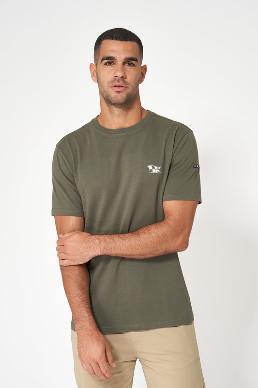 Camiseta de algodón con logo en la espalda