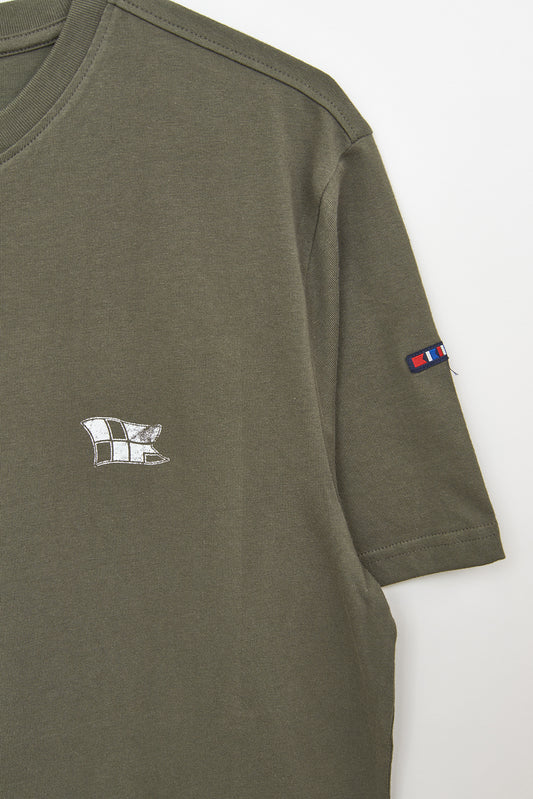 Camiseta de algodón con logo en la espalda