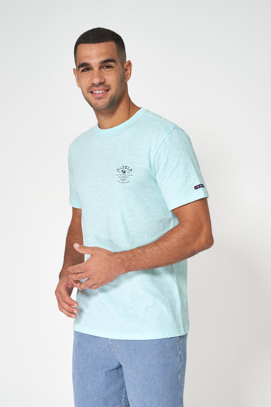 Camiseta de algodón flamé con logo Batela