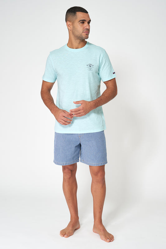 Camiseta de algodón flamé con logo Batela