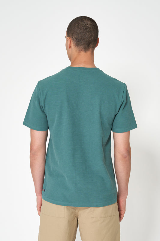 Jacquard cotton T-shirt with pocket