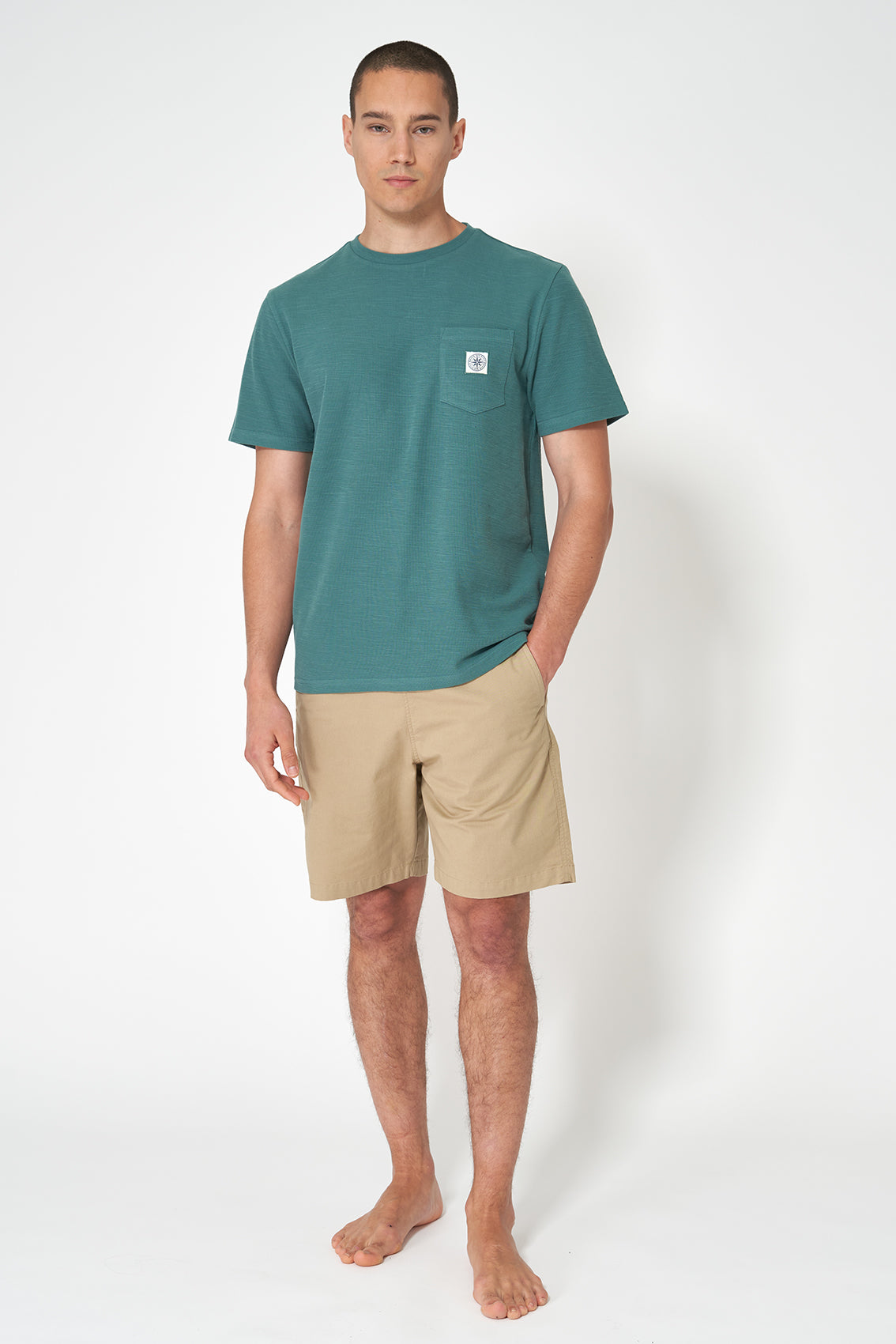 T-shirt en coton jacquard avec poche