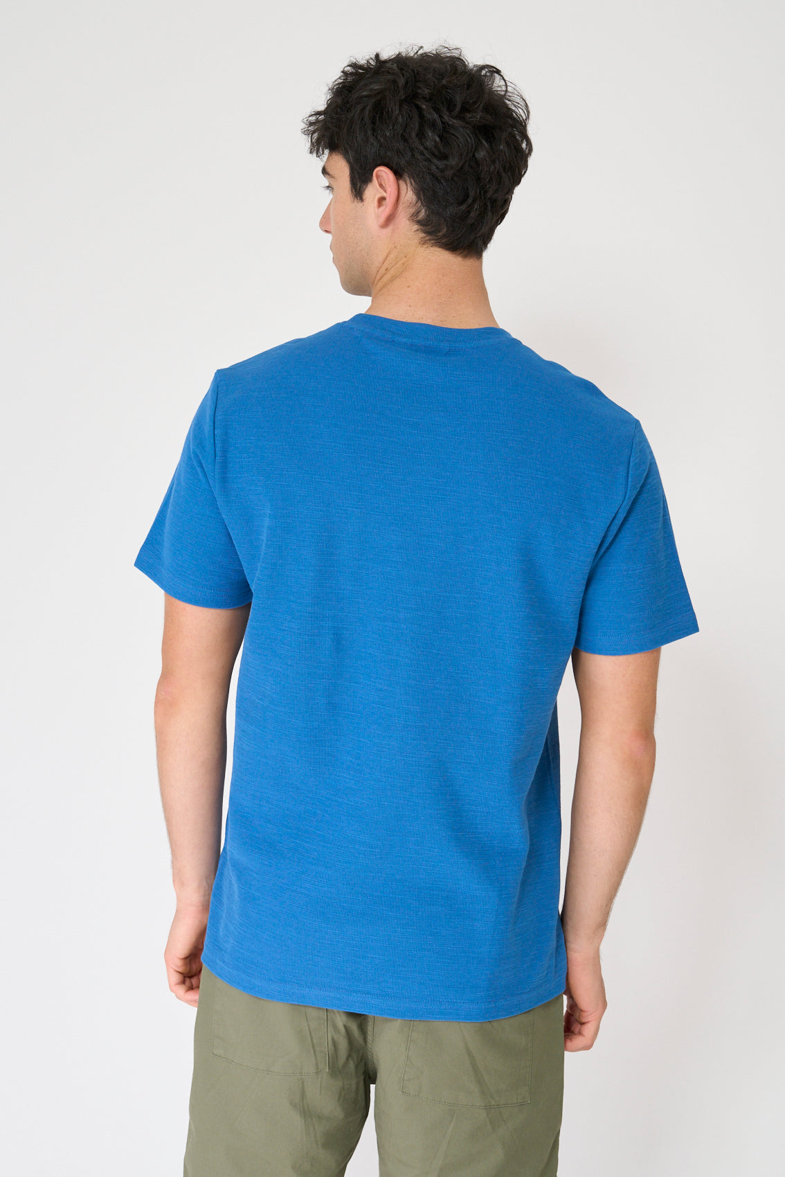 Camiseta de algodón jacquard con bolsillo