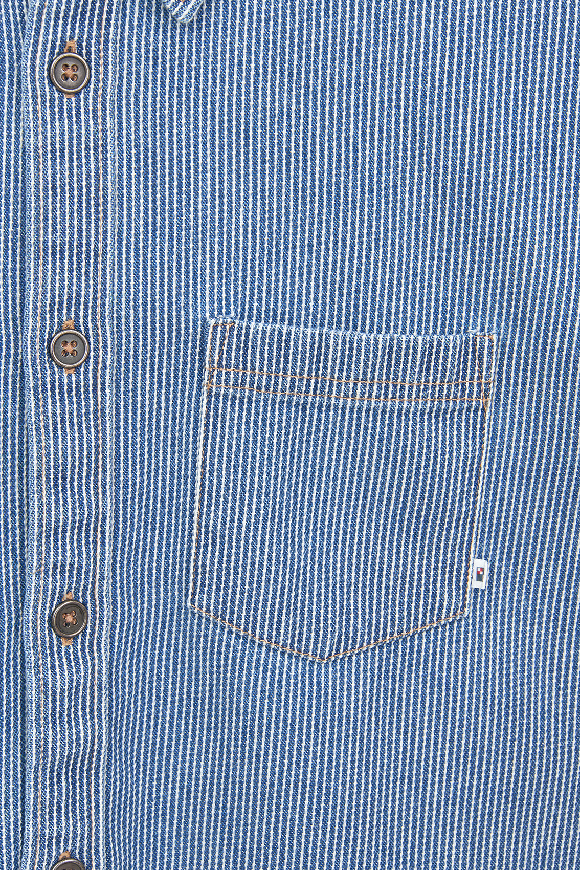Chemise en jean à rayures en coton
