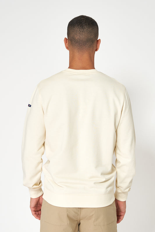 Sudadera de algodón Terry y gráfico marinero