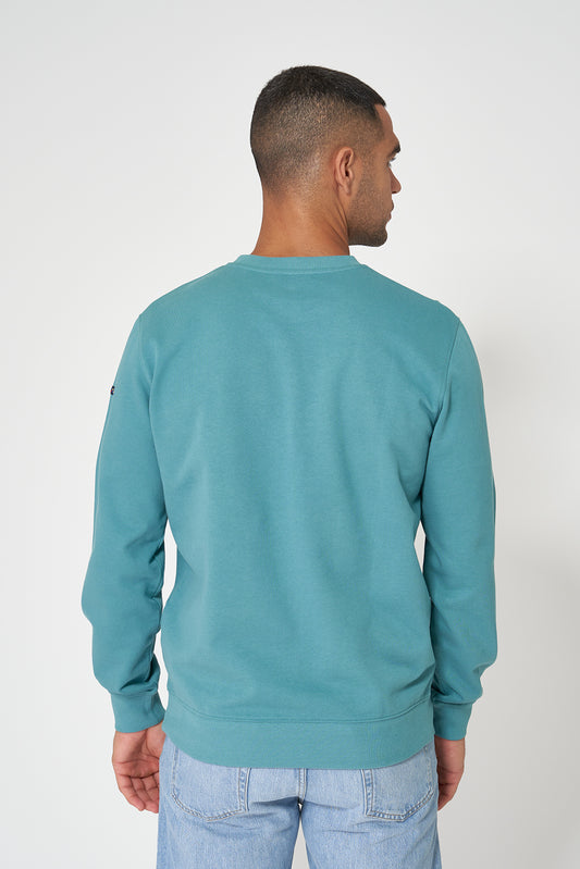 Sudadera de algodón Terry y gráfico marinero