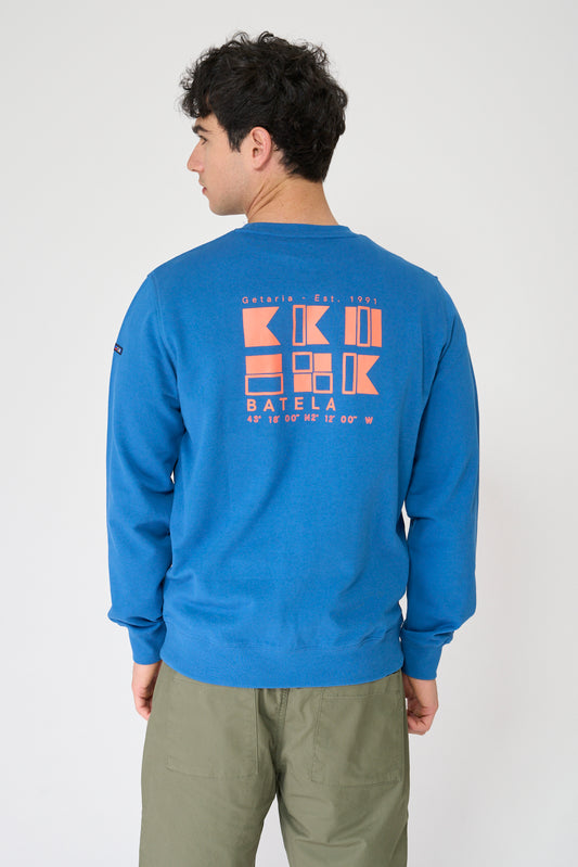 Sudadera de algodón Terry y gráfico banderas