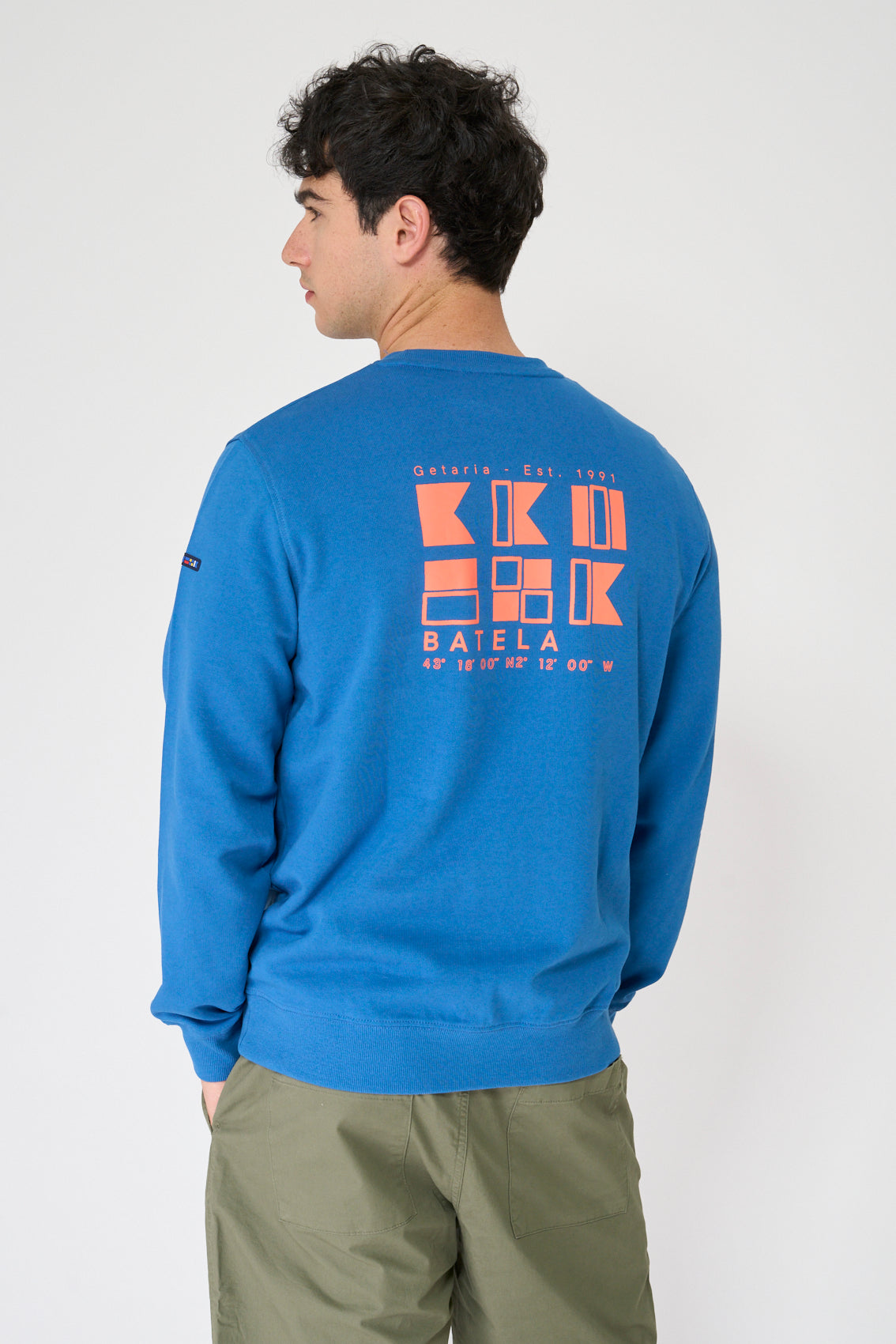 Sweat-shirt en molleton de coton avec imprimé drapeaux
