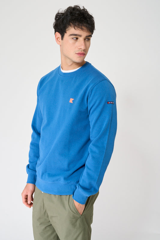 Sudadera de algodón Terry y gráfico banderas