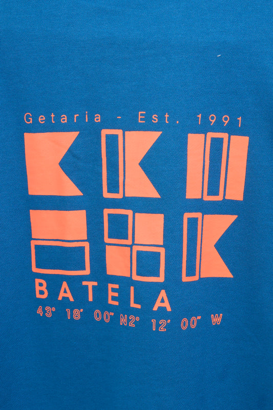 Sudadera de algodón Terry y gráfico banderas