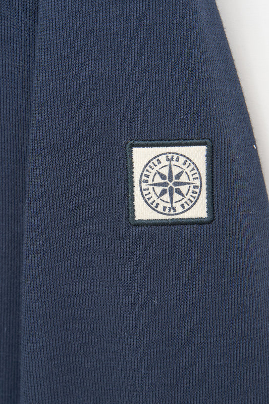 Sudadera abierta de punto interlock con capucha