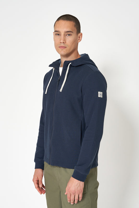 Sudadera abierta de punto interlock con capucha