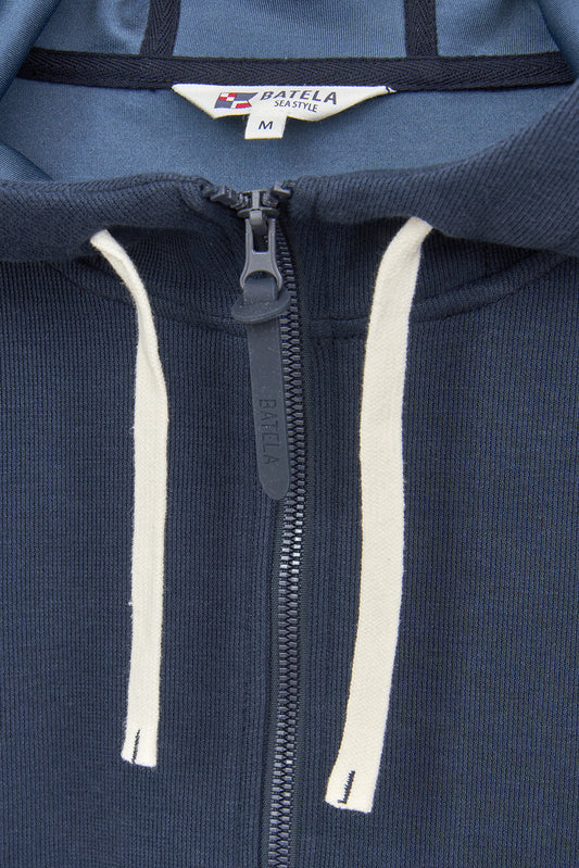 Sudadera abierta de punto interlock con capucha