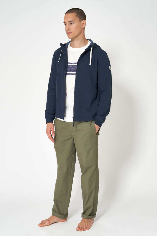 Sudadera abierta de punto interlock con capucha