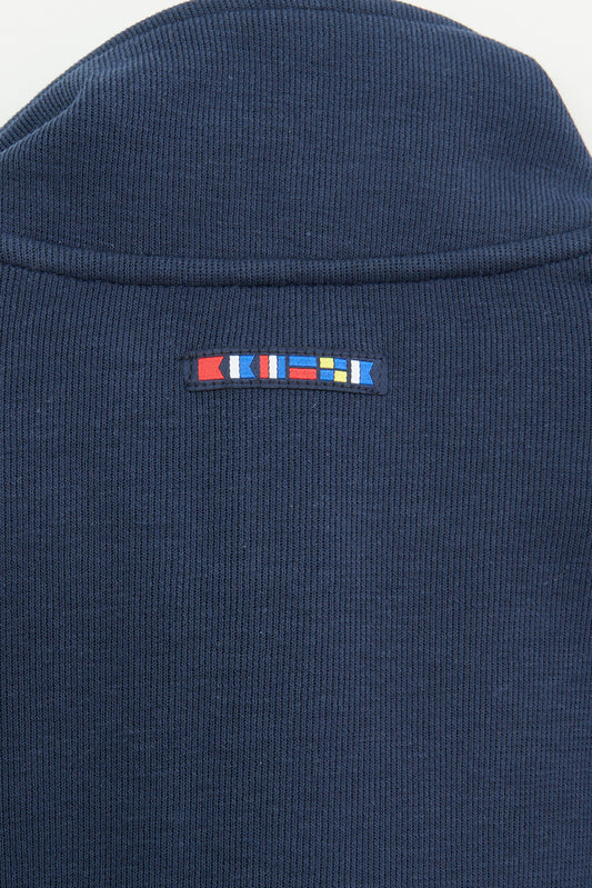 Jersey de punto interlock con media cremallera