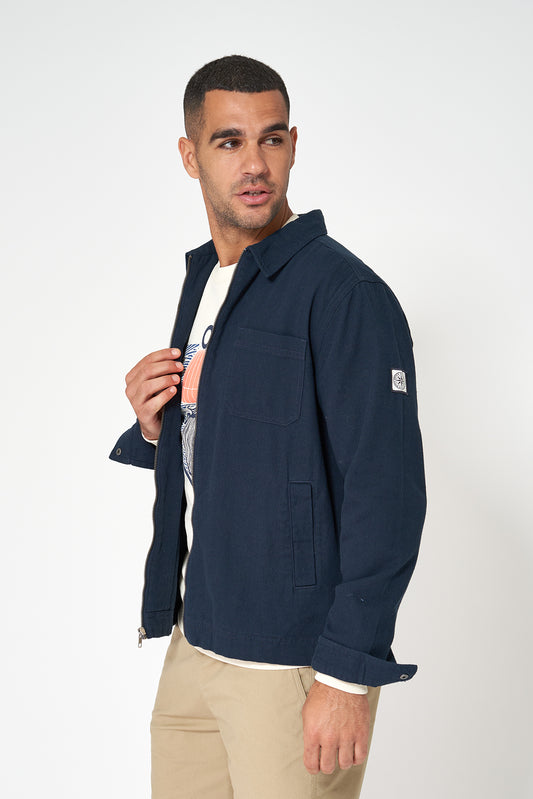 Cotton twill overshirt