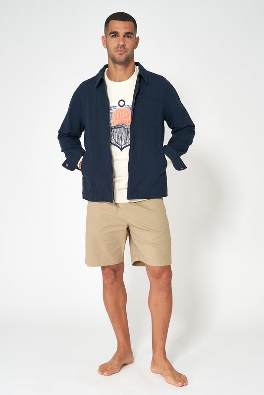 Cotton twill overshirt