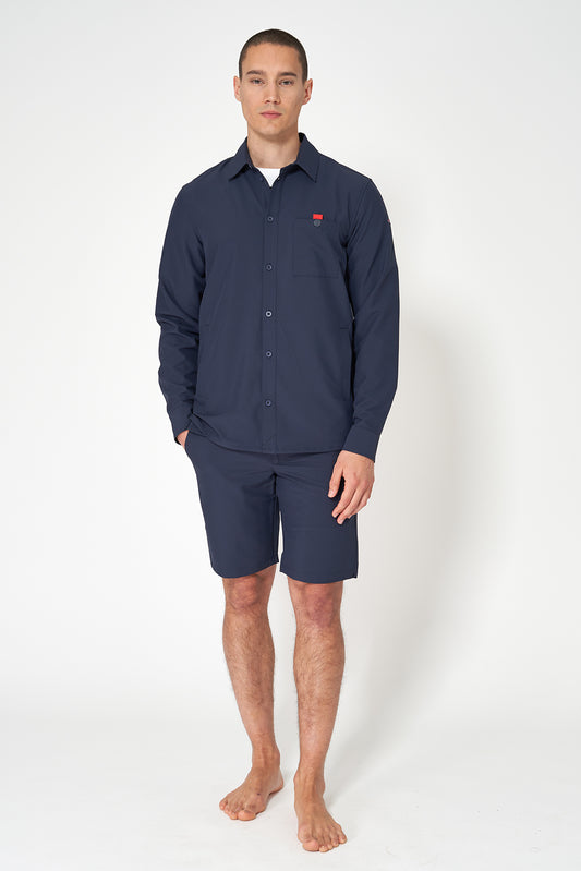 Chaqueta sobrecamisa ligera de tejido técnico