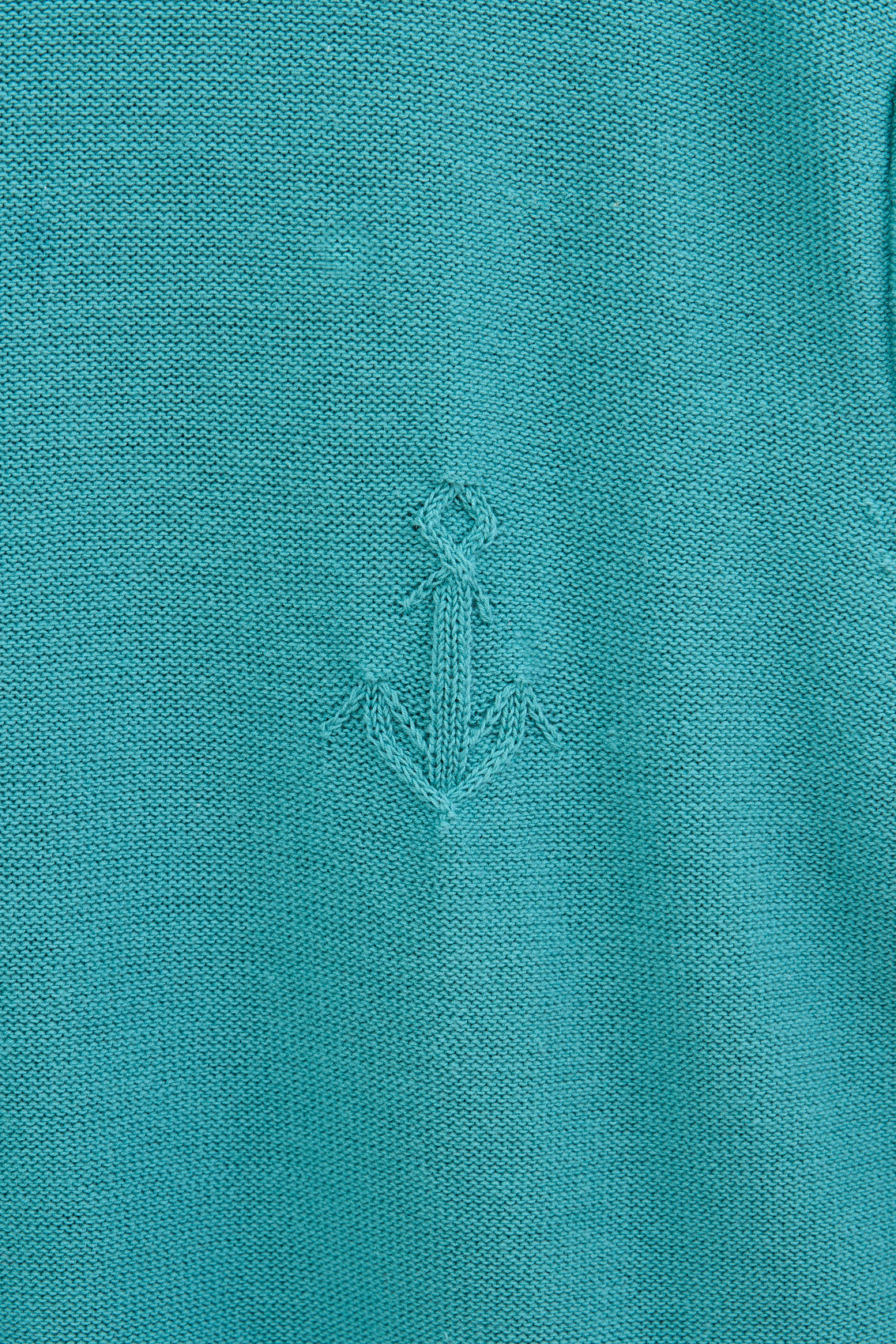 Pull en coton fin avec ancre brodée