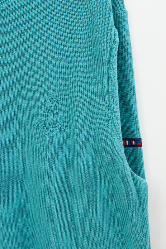 Jersey de punto fino de algodón con ancla bordada