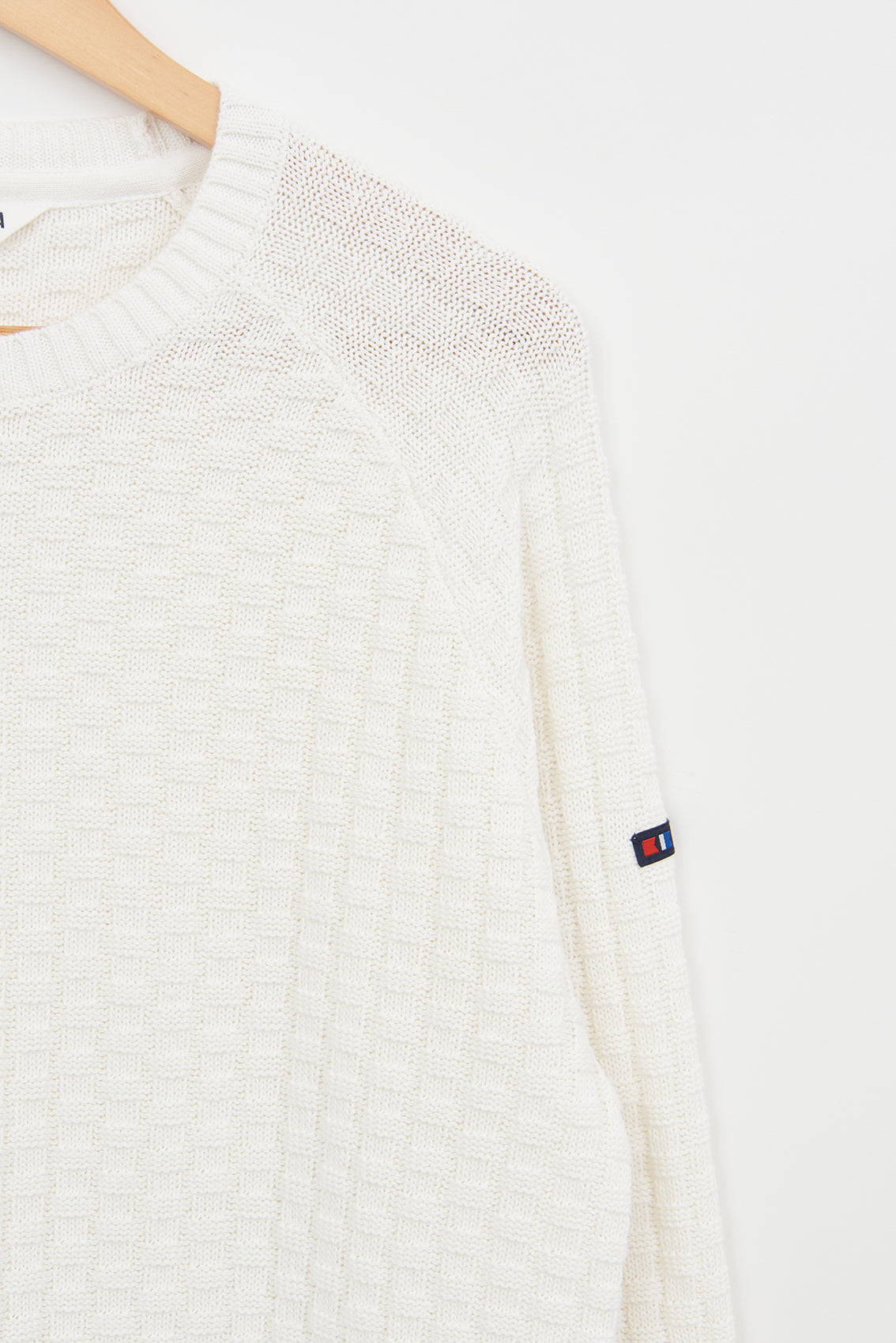 Open-knit cotton sweater