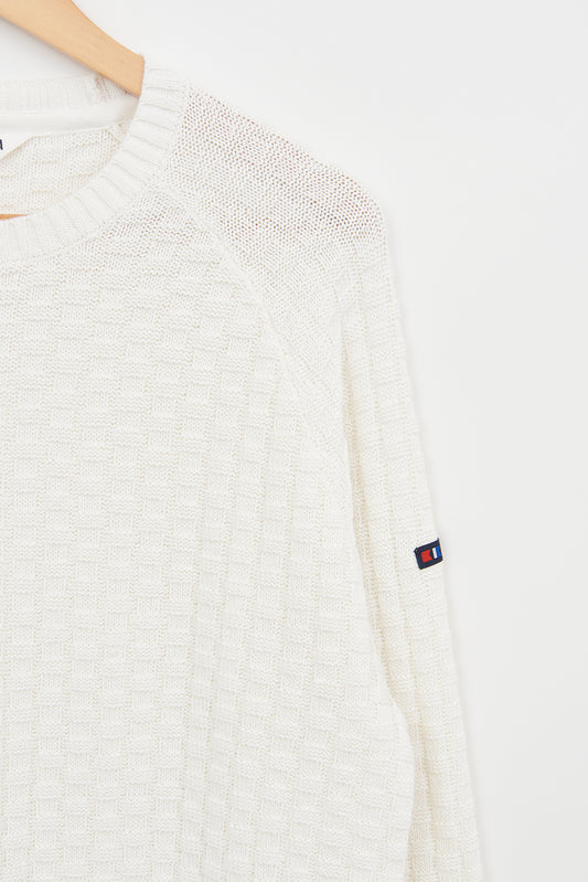 Jersey de punto de algodón calado