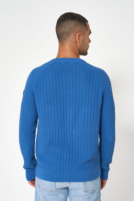 Jersey de punto de algodón calado