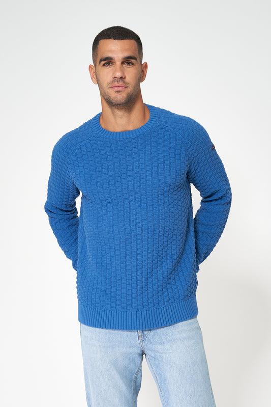 Jersey de punto de algodón calado