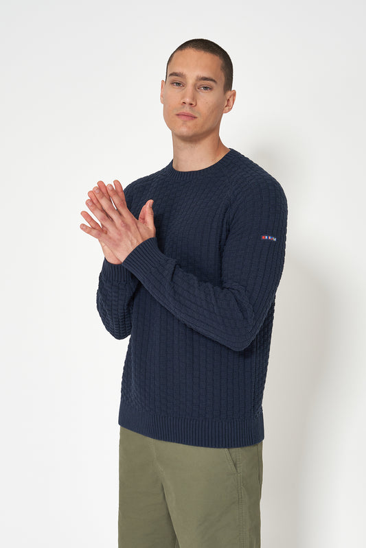 Jersey de punto de algodón calado