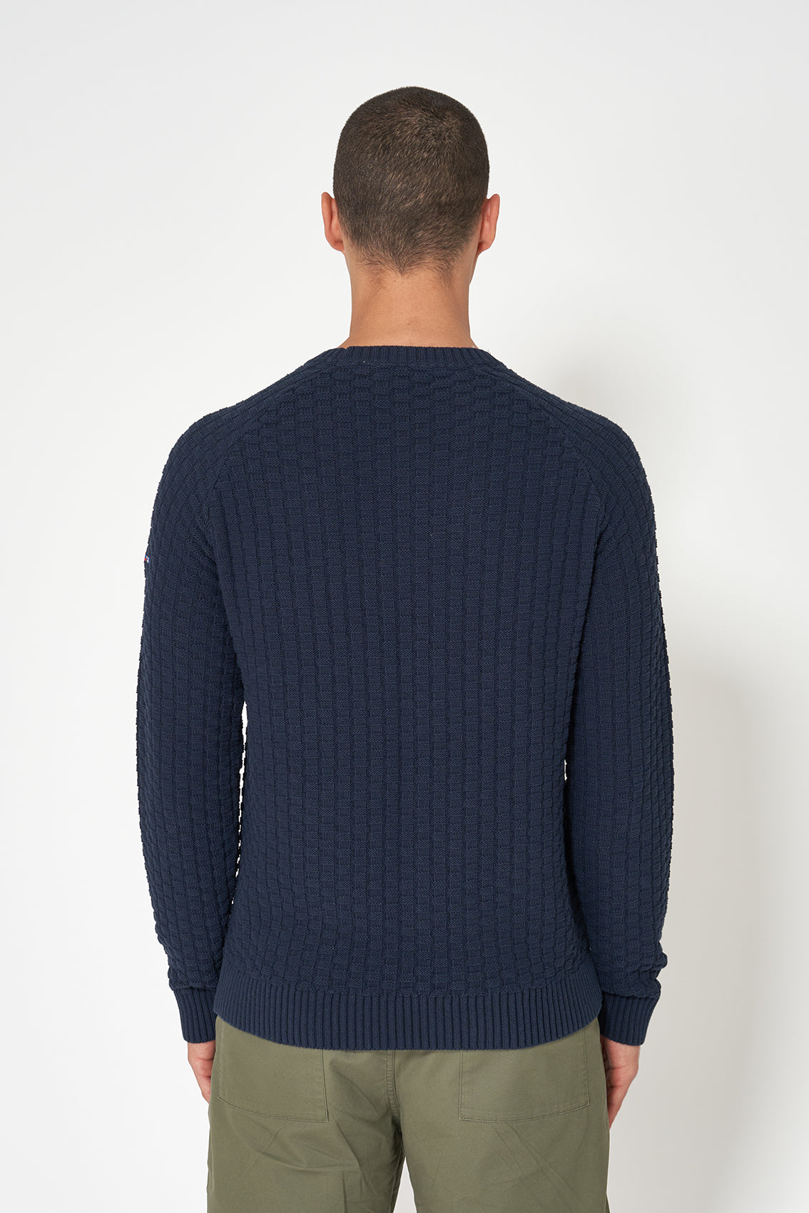 Open-knit cotton sweater