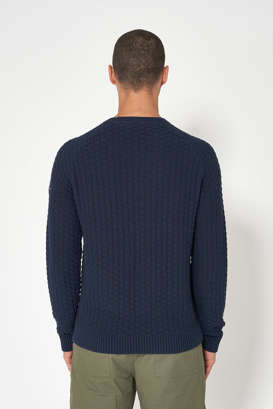 Jersey de punto de algodón calado