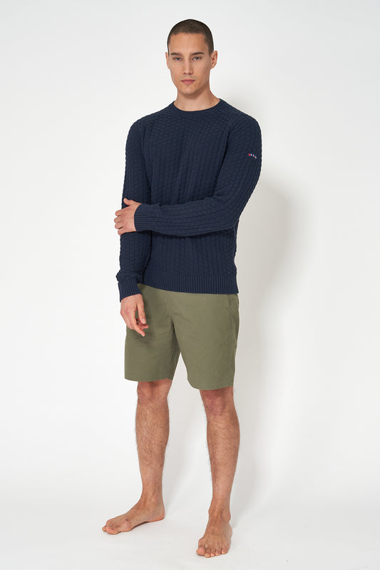 Jersey de punto de algodón calado