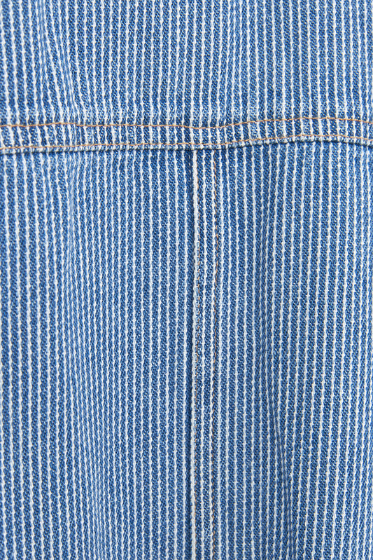 Vestido camisero denim con rayas