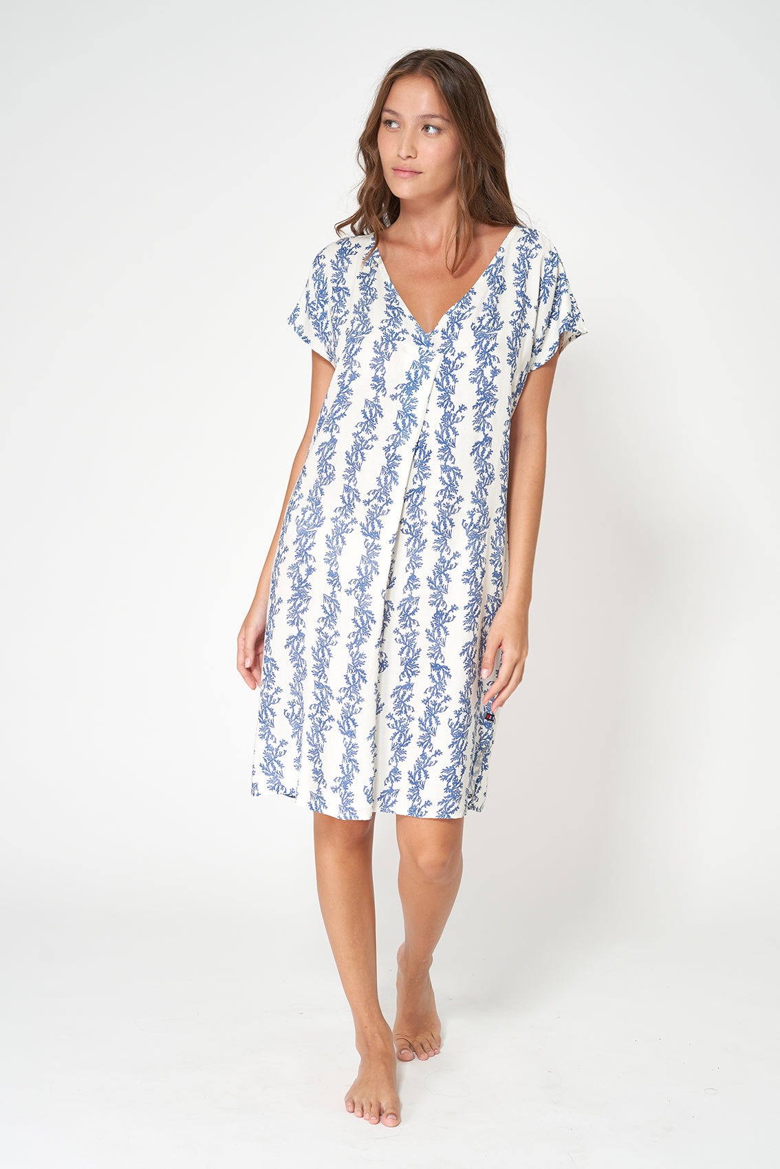 Robe courte en viscose Ecovero imprimée