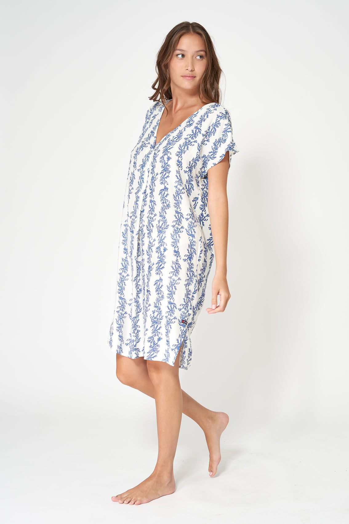 Robe courte en viscose Ecovero imprimée