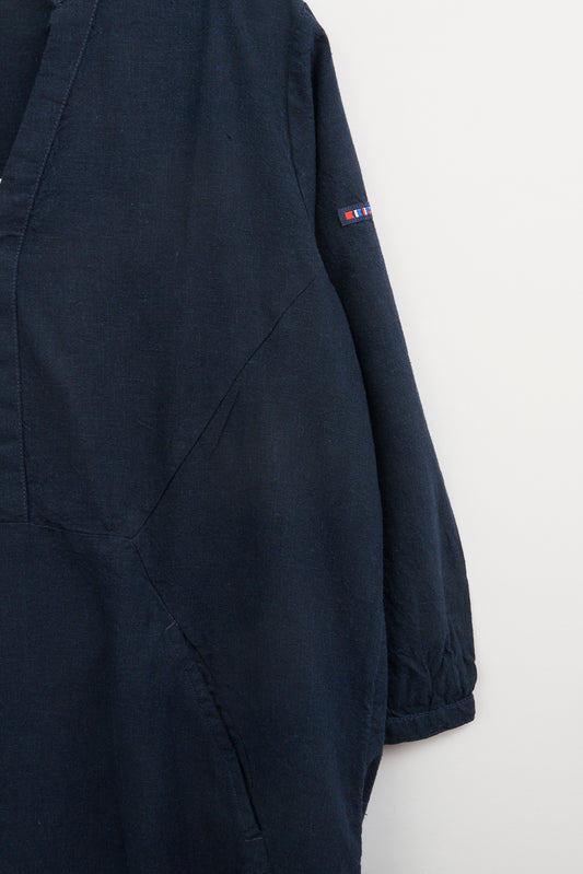 Vestido corto de lino con manga tres cuartos