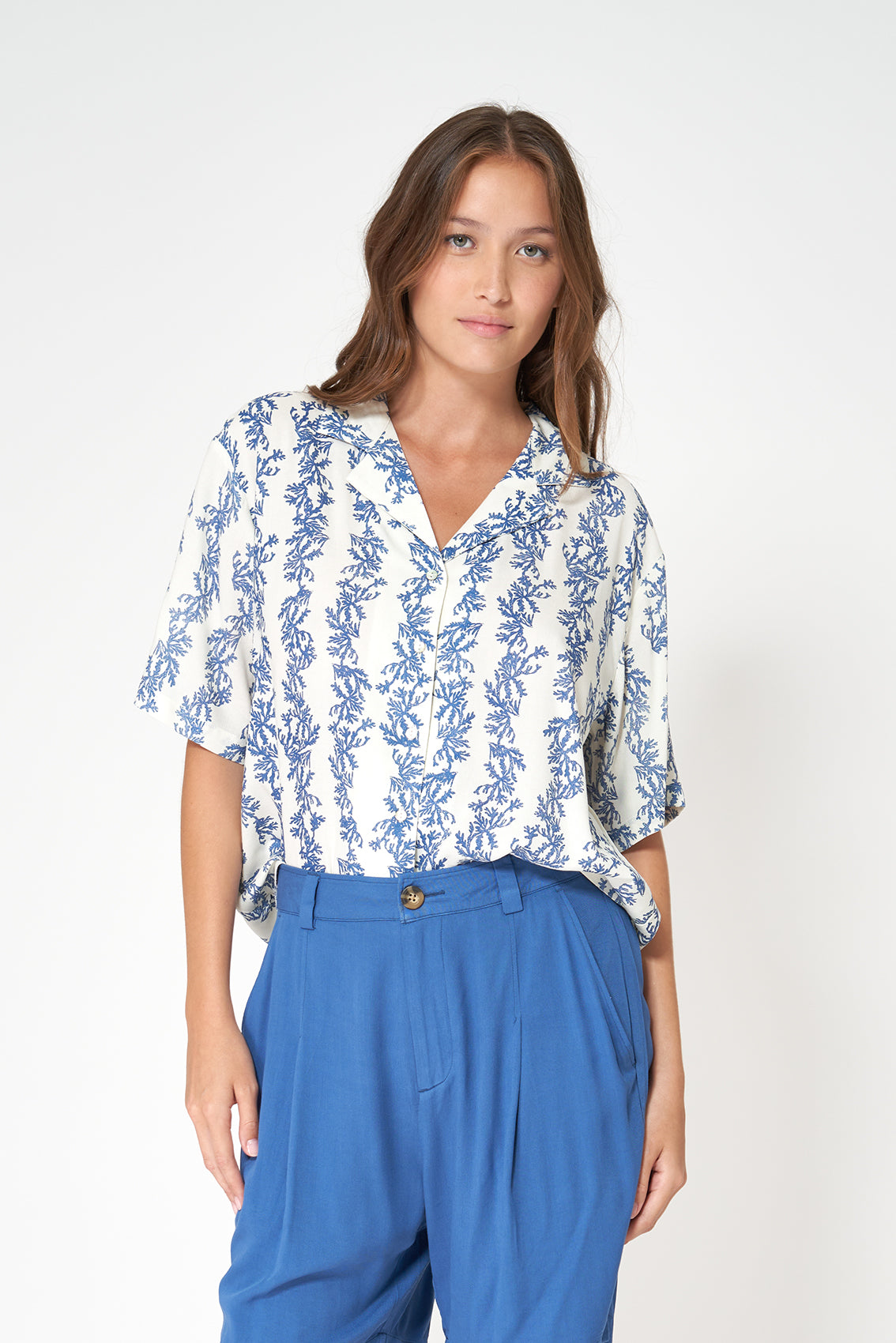 Printed Ecovero viscose shirt
