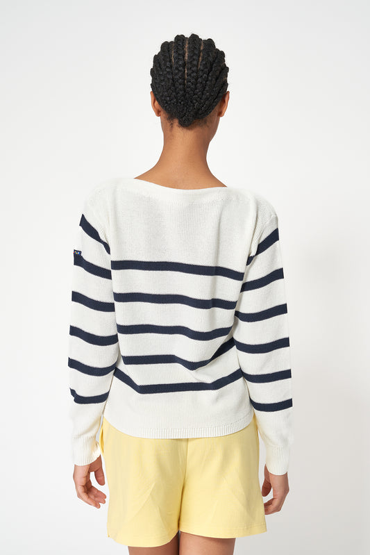 Jersey de rayas de punto de algodón
