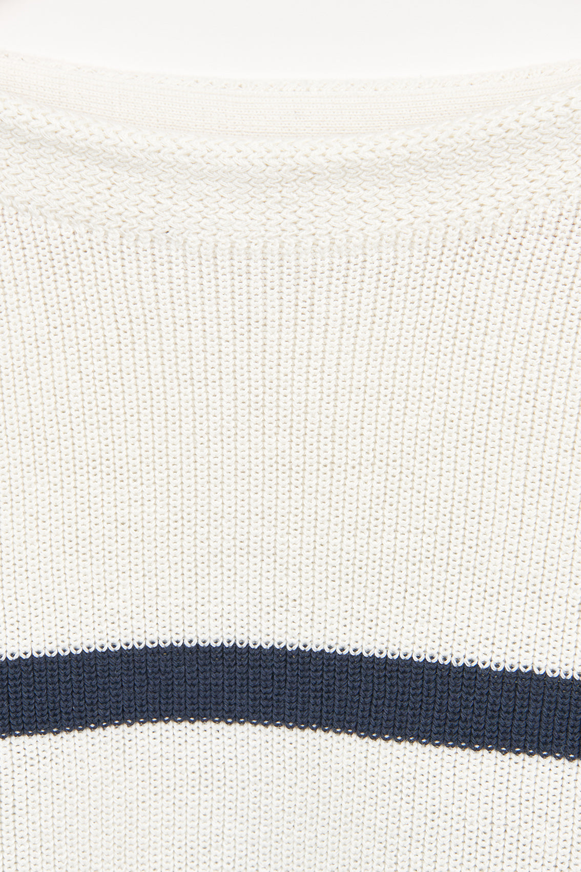Pull en maille de coton rayé