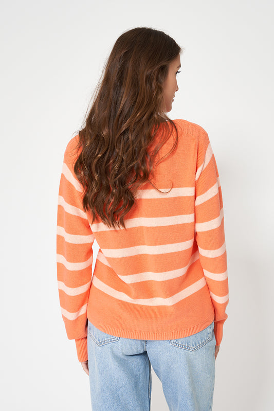 Jersey de rayas de punto de algodón