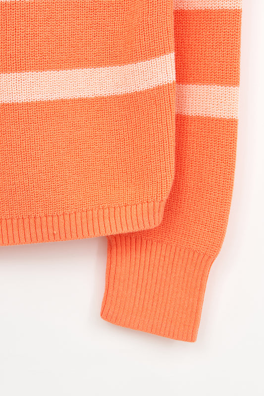 Jersey de rayas de punto de algodón