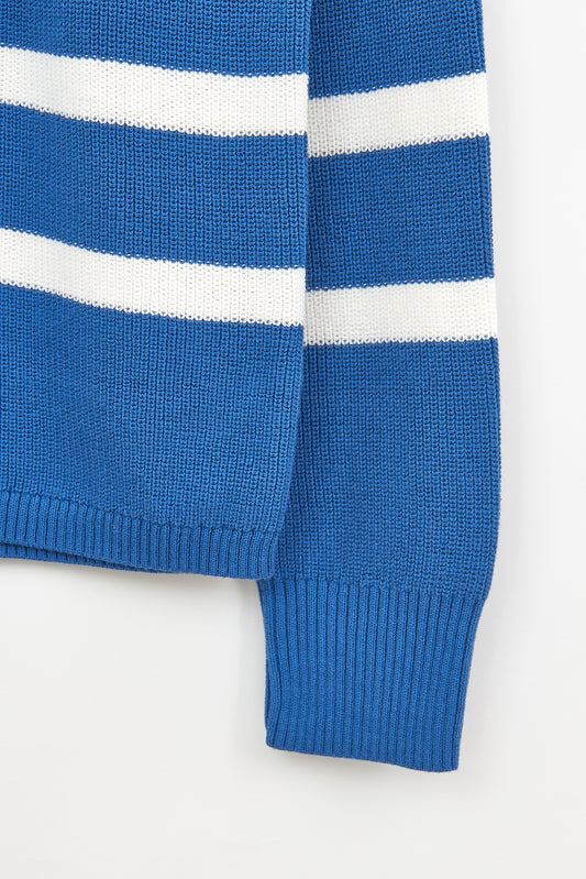 Jersey de rayas de punto de algodón